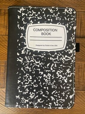 Composition Book Tablet Cover iPad Mini 1/2/3 EUC Black and White